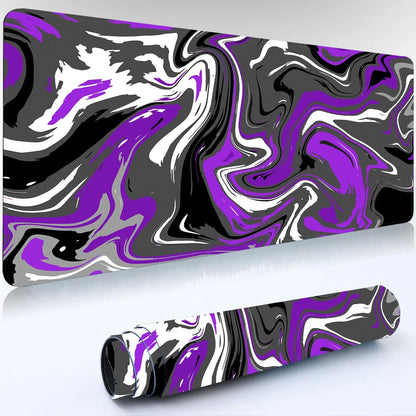 Blue Large Gaming Mouse Pad XXL Strata Liquid Deskmat Non-Slip Rubber Game Mouse Mat Computer Keyboard Mats Big Mausepad Gamer