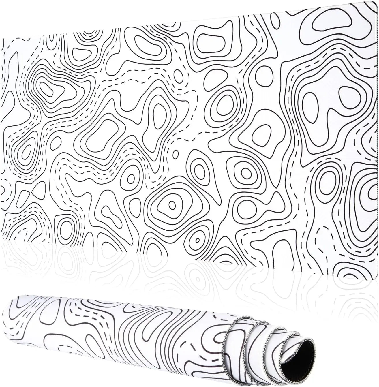 Blue Large Gaming Mouse Pad XXL Strata Liquid Deskmat Non-Slip Rubber Game Mouse Mat Computer Keyboard Mats Big Mausepad Gamer